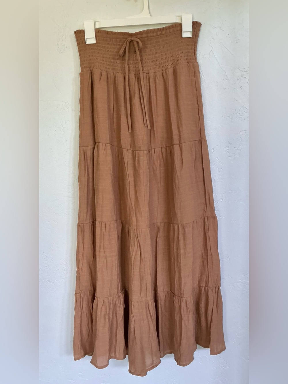 NWT Love TreevTiered Maxi Skirt - Taupe Brown